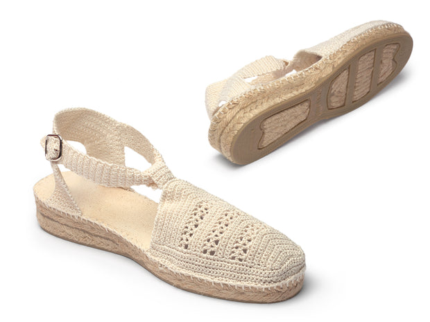 Vegan Espadrille Sandal for Women in Crochet  | La Manual Alpargatera